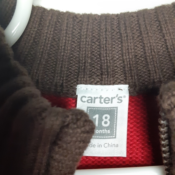 Carter's boy sweater brown size 18m - Picture 2 of 4